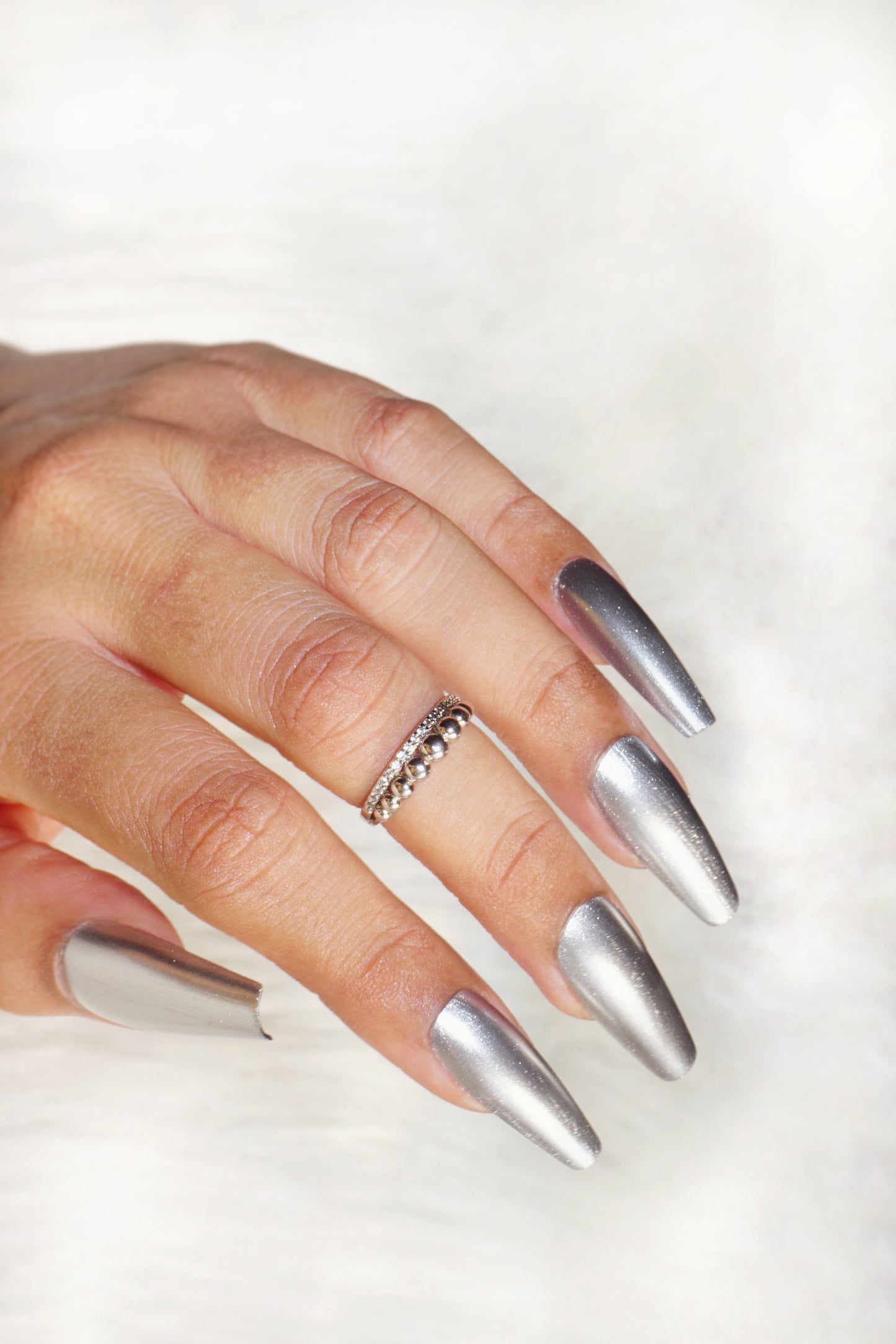 Indie Nails Silver Sonic – High-Shine Silver Nail Polish for Indian Skin Tones