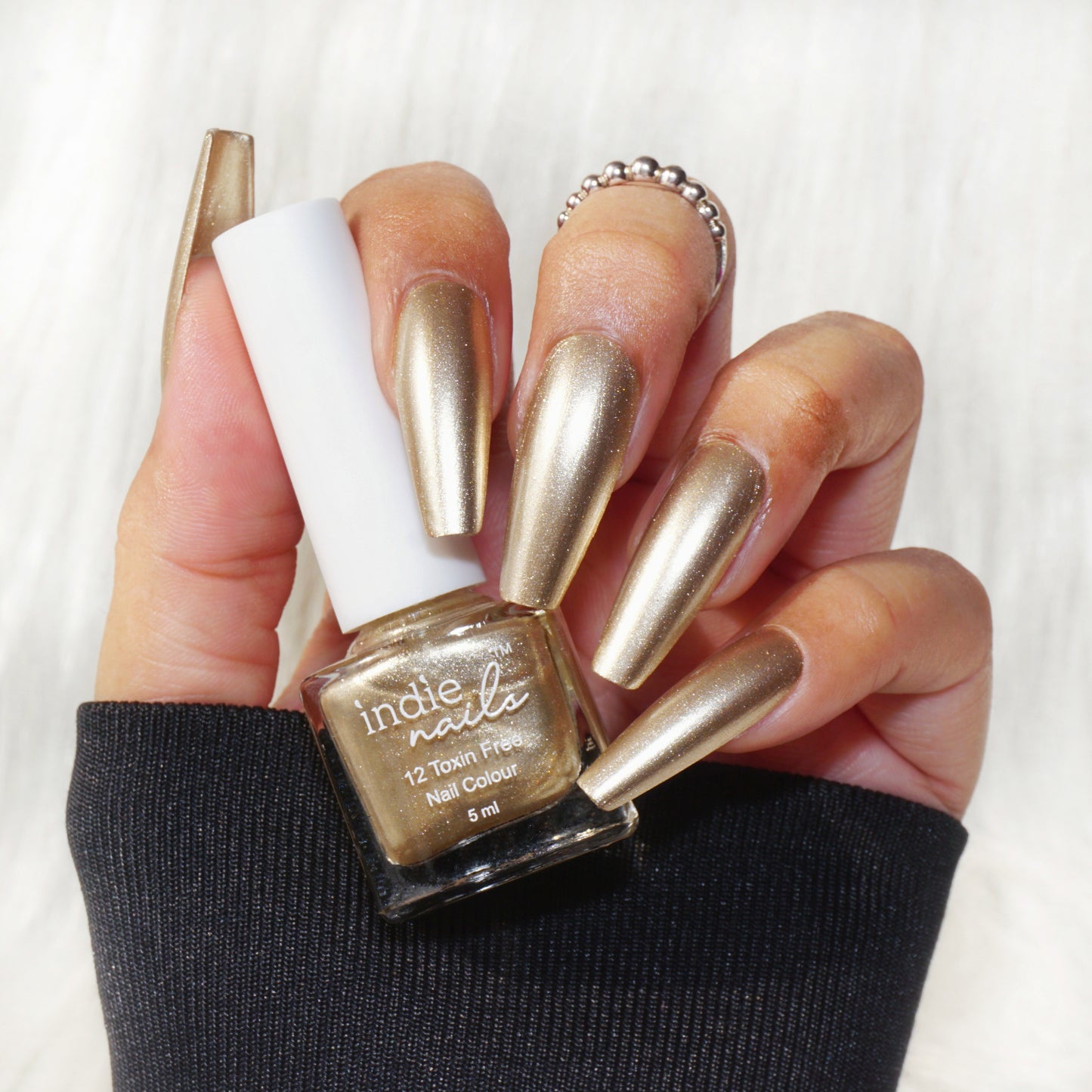 Solar Light – Warm Metallic Tan Polish for Indian Skin Tones