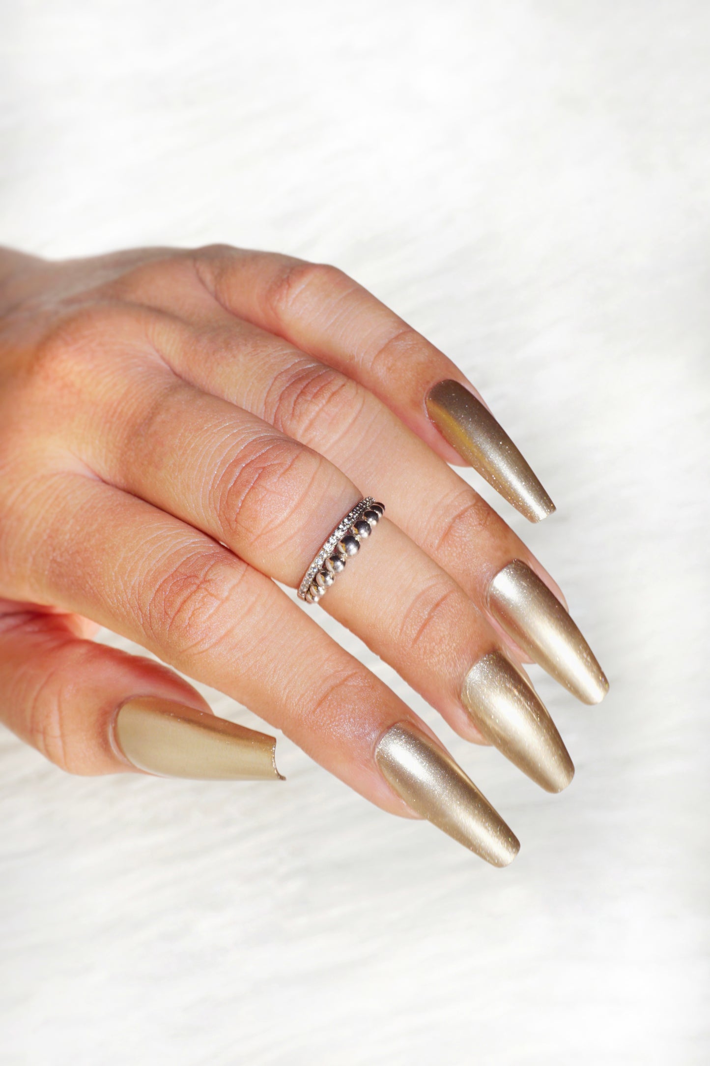 Solar Light – Warm Metallic Tan Polish for Indian Skin Tones