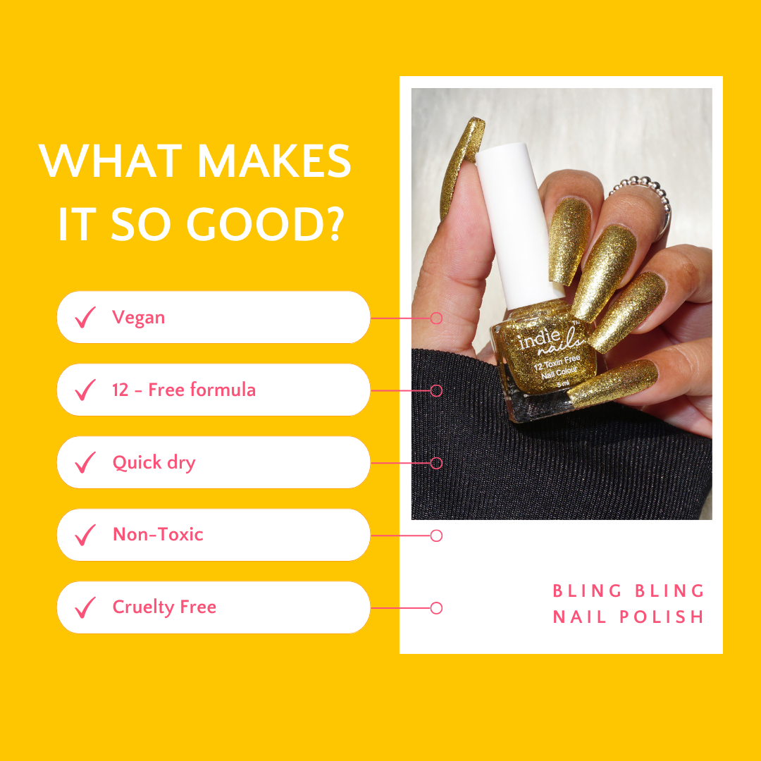 Bling Bling – Dazzling Golden Nail Polish with Shimmer Finish