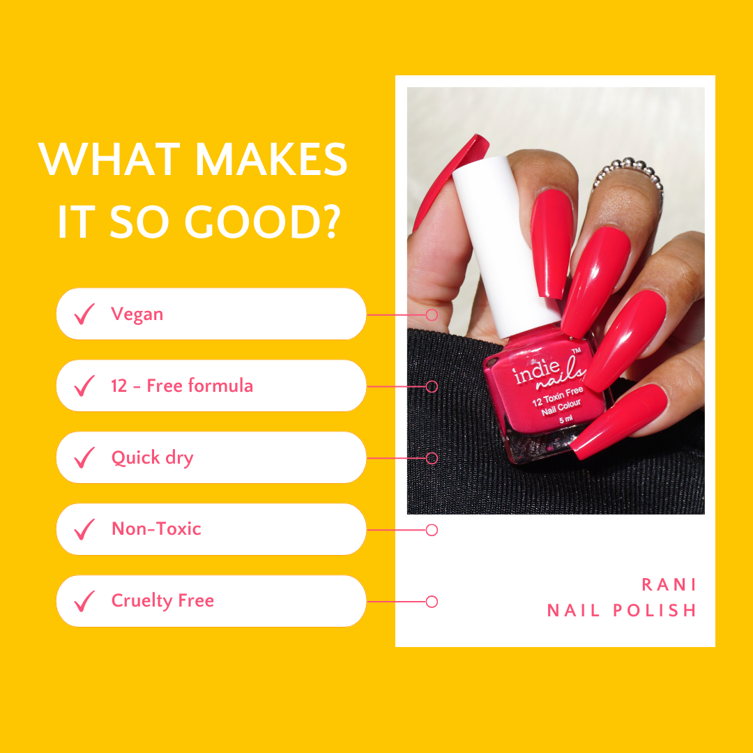 Rani Vegan Nail Polish – Bold Rani Pink Shade | Indie Nails India