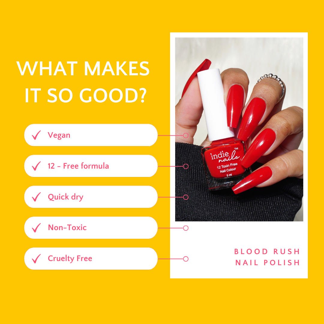 Bloodrush – Intense Blood Red Nail Polish | Indie Nails