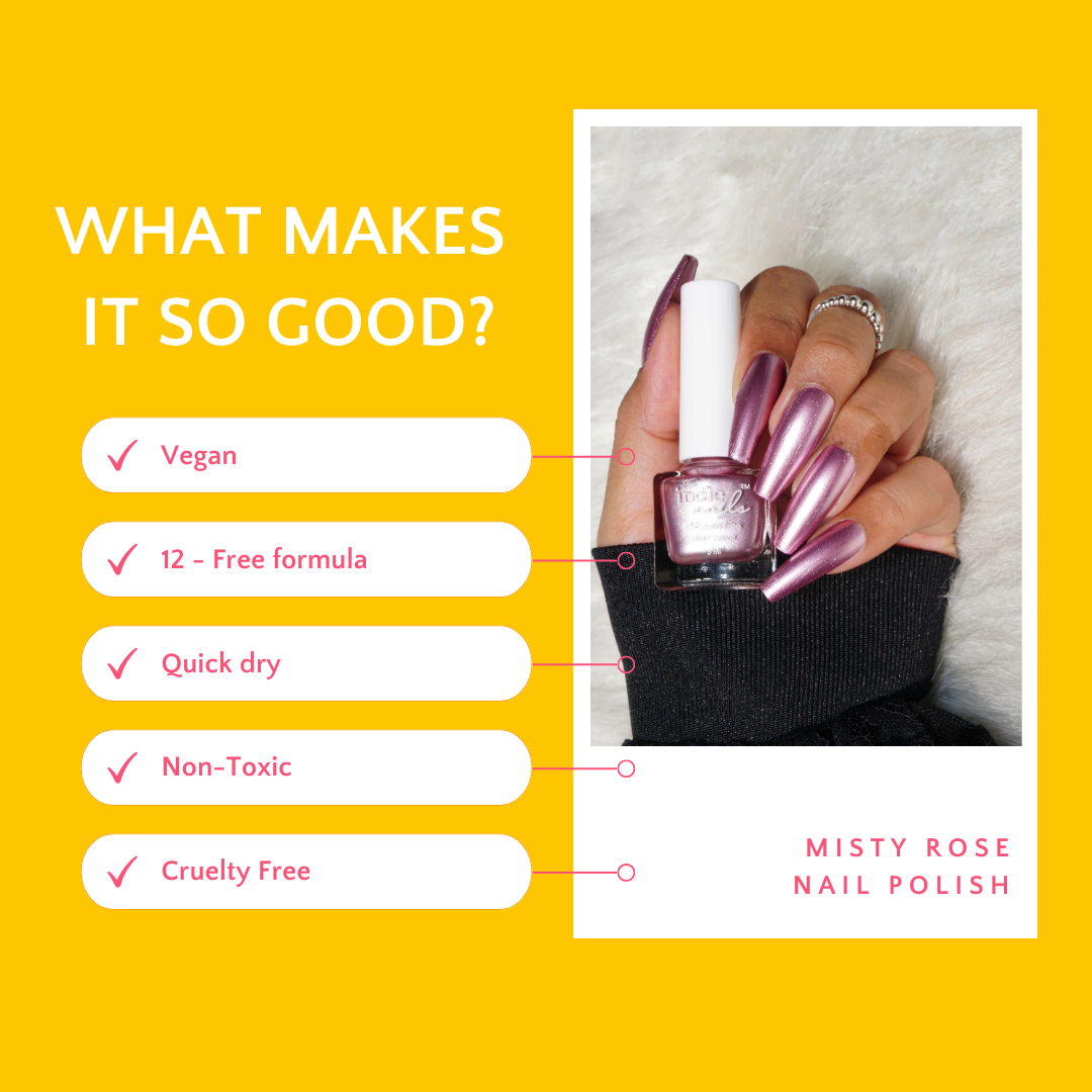 Misty Rose – Everyday Pink Metallic Nail Polish | Long-Lasting & Non-Toxic