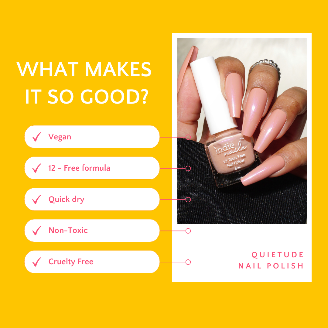 Indie Nails Quietude – Long-Lasting Nude Natural Nail Polish