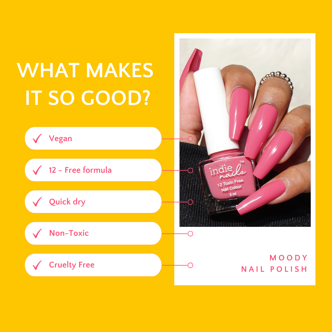 Moody Vegan Nail Polish – Pastel Pink Nude Shade | Indie Nails India