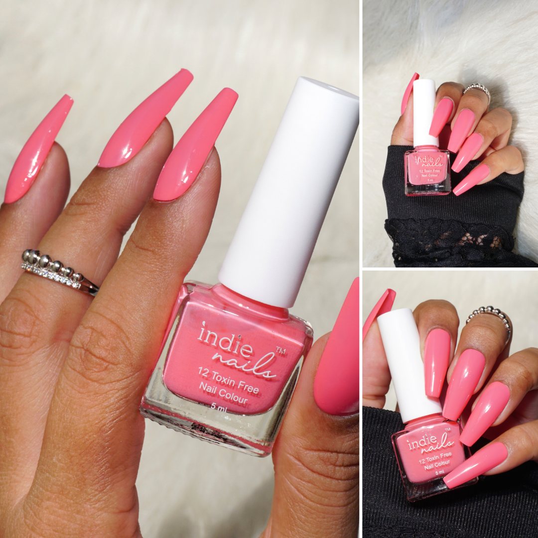 Life in Pink Vegan Nail Polish – Barbie Pink Glossy Finish | Indie Nails India