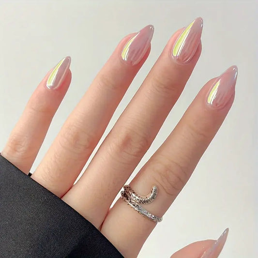 Unicorn Chrome Donut Nails Nail Art Professional Press On Fake Nails