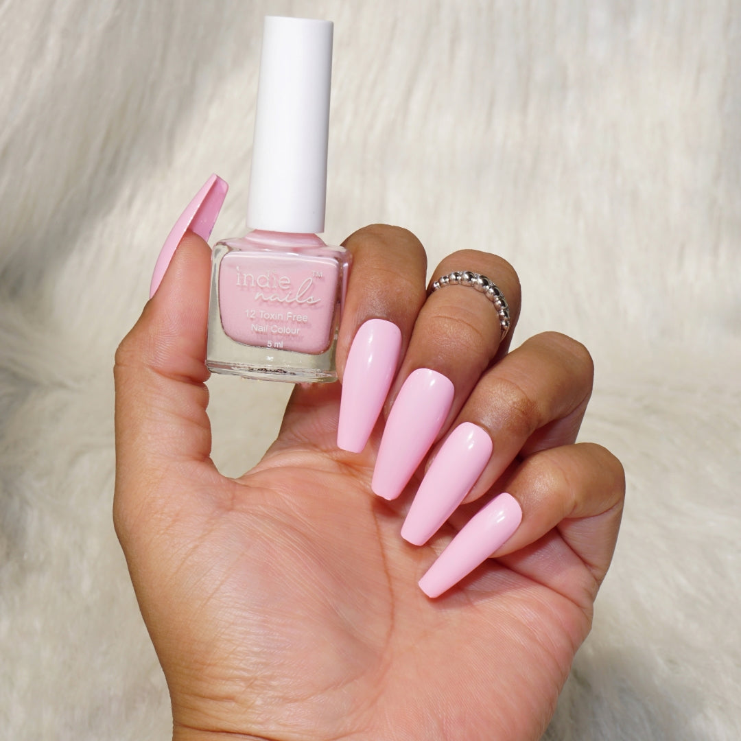 Delicate Pink Vegan Nail Polish – Soft Blush Pink | Indie Nails India