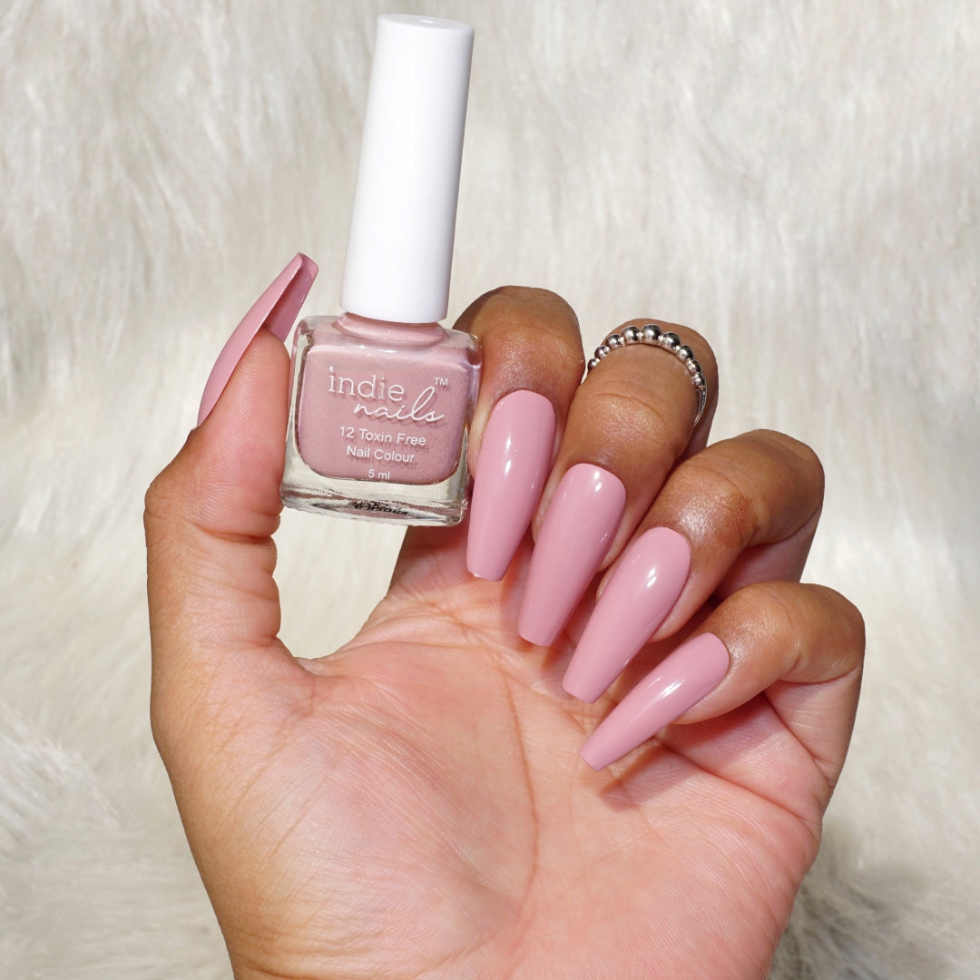 Indie Nails Fussy Beige – Glossy Nude Vegan Nail Polish for Indian Skin