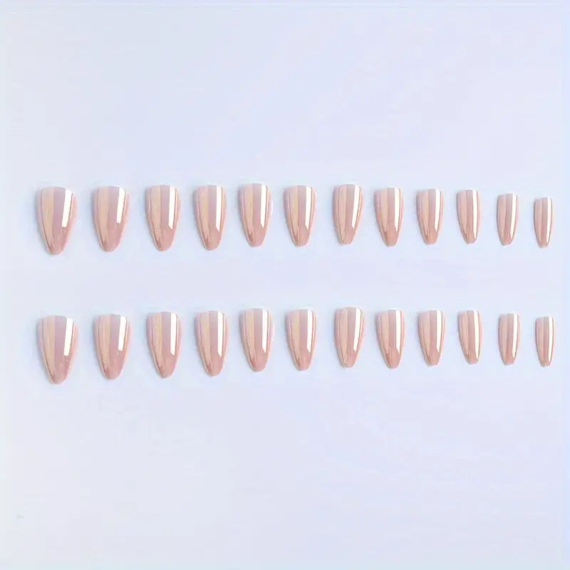 Unicorn Chrome Donut Nails Nail Art Reusable Press On Fake Nails