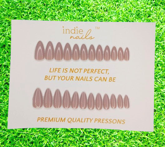 Nude French Base! Reusable Press On Fake Nails
