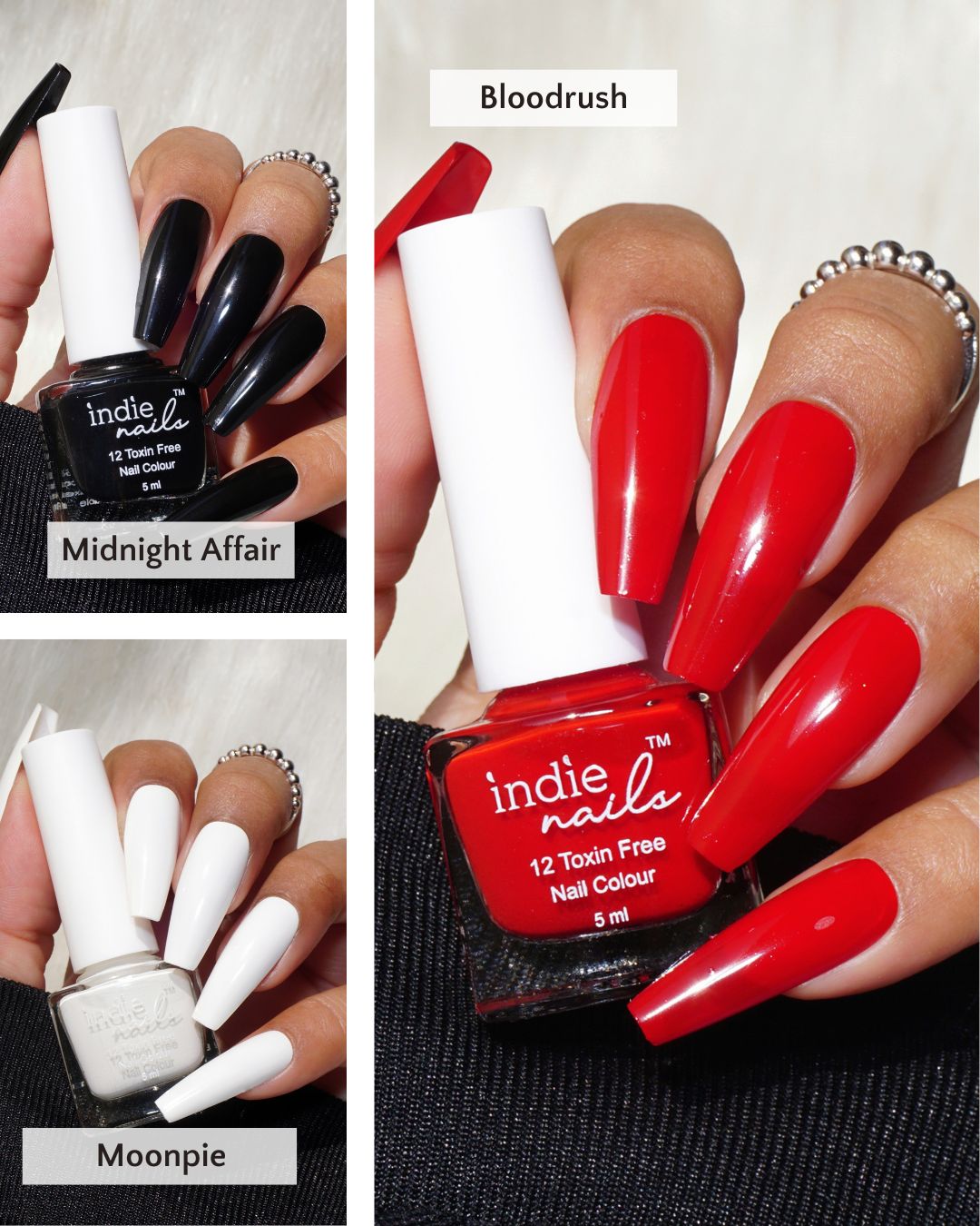 Old School Nail Polish Combo of 3 Colours