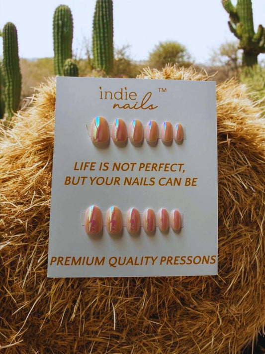 Pink-a-licious soft gel press-on nails kit with nail tools and glue