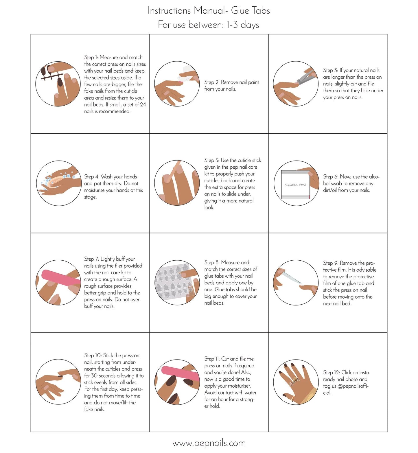 Ombre with Falling Glitters Nail Art Reusable Press On Fake Nails