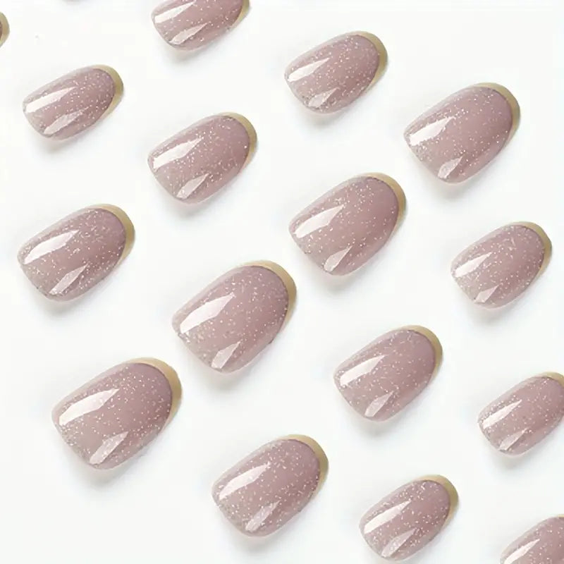 French Chrome Professional Press On Fake Nails