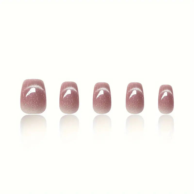 French Cateye Nail Art Professional Press On Fake Nails