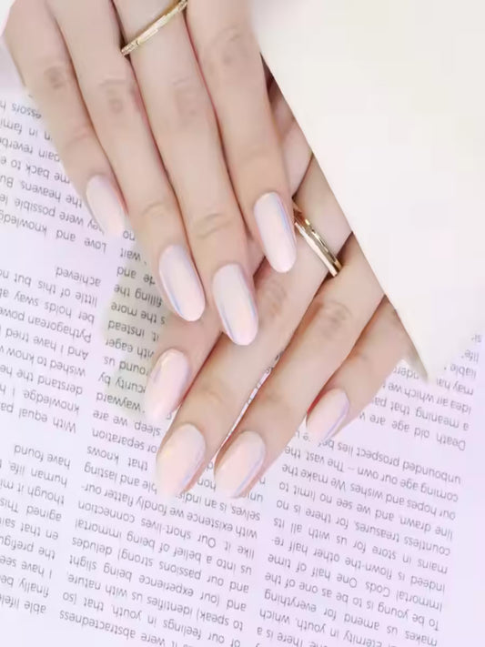 Gulabi Twist soft gel press-on nails kit with glue and tools, Glossy bright pink press-on nails inspired by Indian weddings, Model wearing Gulabi Twist nails for festive look