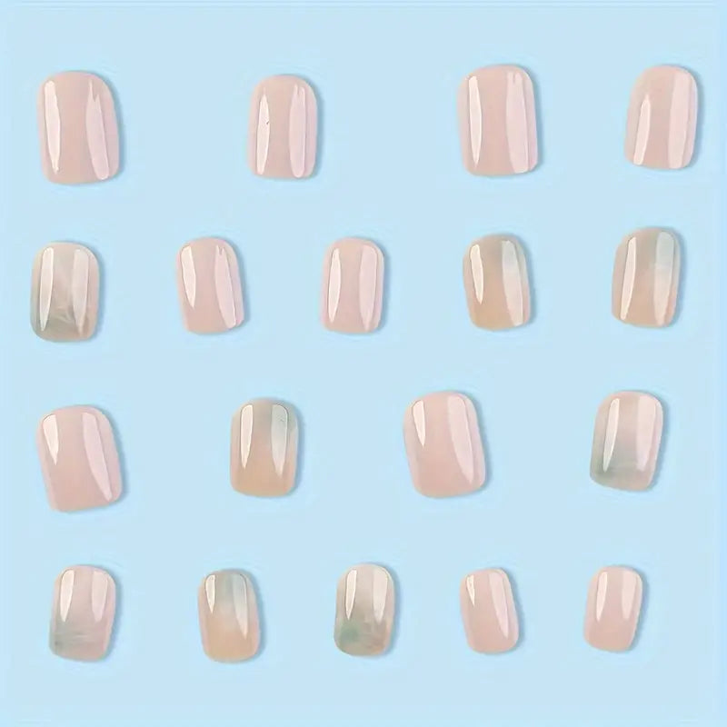 Classic Marble Nail Art Professional Press On Fake Nails (with Korean Glue for upto 21 days lasting)