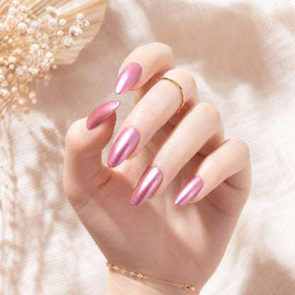 Indie Nails metallic pink rose nail polish
