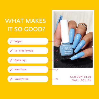 Cloudy Blue Nail Polish