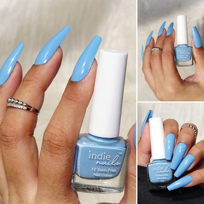 Cloudy Blue Nail Polish