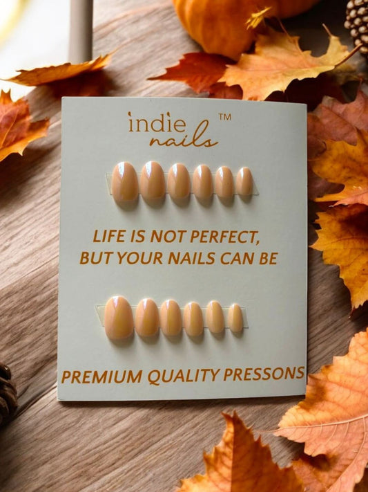 Princess Nude soft gel press-on nails – glossy nude nails
